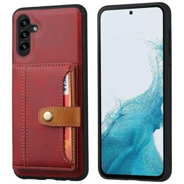 Husă cu Portofel Samsung Galaxy S25 - Retro Style - Roșu