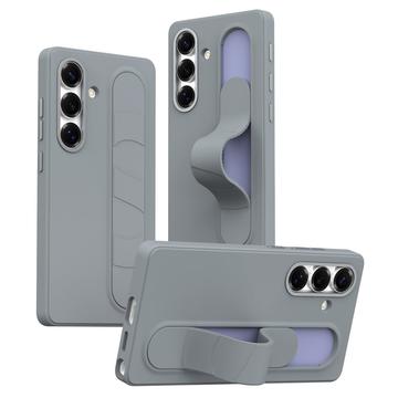 Samsung Galaxy S25/S24 Husă hibridă Smart cu prindere în picioare - Gri închis