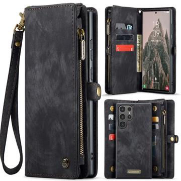 Husă Portofel Samsung Galaxy S25 Ultra - Caseme 008 2-în-1 Multifunctional - Negru