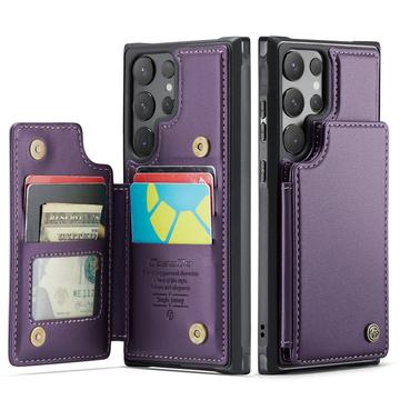 Samsung Galaxy S25 Ultra Caseme C22 Case RFID Card Wallet - Violet