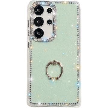 Husă hibridă cu suport pentru inel Samsung Galaxy S25 Ultra CrystalGlow