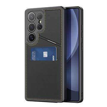 Husă magnetică cu Kickstand și sloturi pentru carduri Samsung Galaxy S25 Ultra Dux Ducis Rafi II - Negru