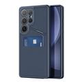 Husă magnetică cu Kickstand și sloturi pentru carduri Samsung Galaxy S25 Ultra Dux Ducis Rafi II - Albastru