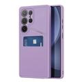 Husă magnetică cu Kickstand și sloturi pentru carduri Samsung Galaxy S25 Ultra Dux Ducis Rafi II - Violet