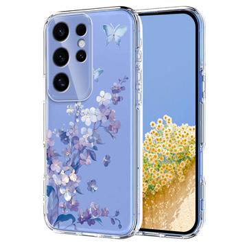 Samsung Galaxy S25 Ultra Husă TPU cu model floral - Violet