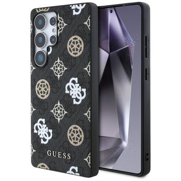 Husă MagSafe Samsung Galaxy S25 Ultra Guess 4G Printed Colored Peony Pattern - negru