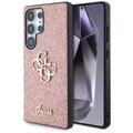 Husă Samsung Galaxy S25 Ultra - Guess Fixed Glitter 4G Metal Logo - Roz