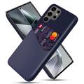 Husă cu Buzunar Card Samsung Galaxy S25 Ultra - KSQ - Albastru