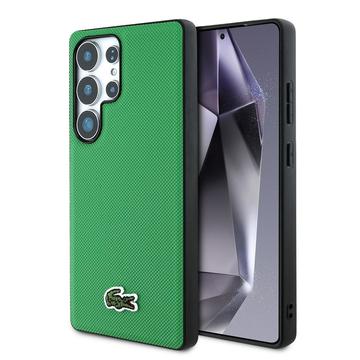 Husă Samsung Galaxy S25 Ultra Lacoste Iconic Petit Pique Woven Logo - Compatibil MagSafe - Verde
