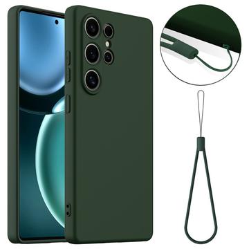 Husă Silicon Liquid  Samsung Galaxy S25 Ultra - Compatibila MagSafe - Verde Închis