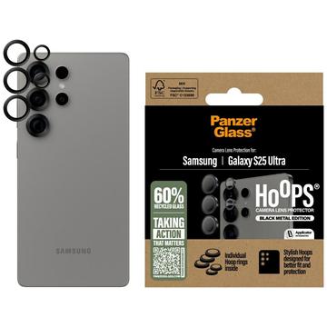 Protector pentru lentile de cameră Samsung Galaxy S25 Ultra PanzerGlass Hoops - negru