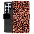 Husă Portofel Premium - Samsung Galaxy S25 Ultra - Boabe de Cafea