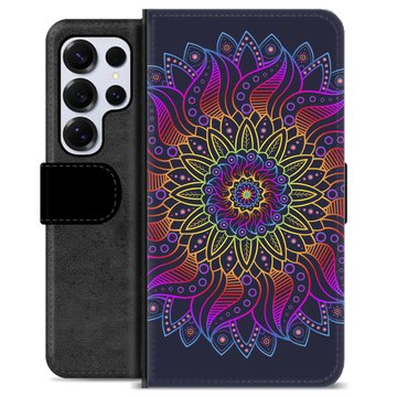 Husă Portofel Premium - Samsung Galaxy S25 Ultra - Mandala Colorată