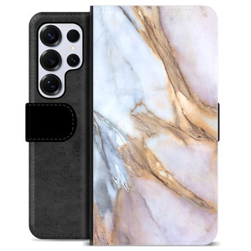 Husă Portofel Premium - Samsung Galaxy S25 Ultra - Marmură Elegantă