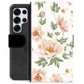 Husă Portofel Premium - Samsung Galaxy S25 Ultra - Floral