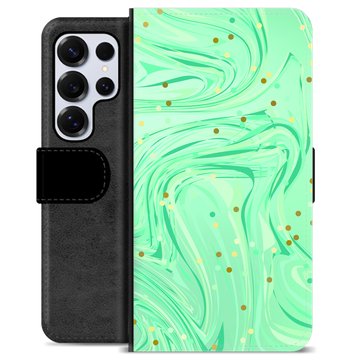 Husă Portofel Premium - Samsung Galaxy S25 Ultra - Mentă Verde