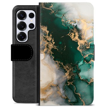 Husă Portofel Premium - Samsung Galaxy S25 Ultra - Marmură Jad