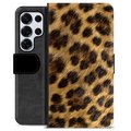 Husă Portofel Premium - Samsung Galaxy S25 Ultra - Leopard