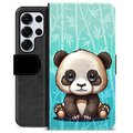 Husă Portofel Premium - Samsung Galaxy S25 Ultra - Panda