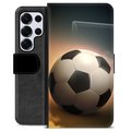 Husă Portofel Premium - Samsung Galaxy S25 Ultra - Fotbal