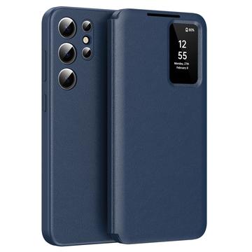 Samsung Galaxy S25 Ultra Smart Clear View Husă Flip cu slot pentru card - Sapphire