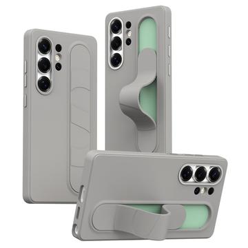 Samsung Galaxy S25 Ultra Husă hibridă Smart cu prindere în picioare - Gri titan