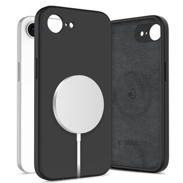 Husă din silicon lichid iPhone 16e Tech-Protect - MagSafe compatibil - Negru