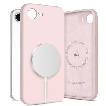 Husă din silicon lichid iPhone 16e Tech-Protect - MagSafe compatibil - Perla Roz