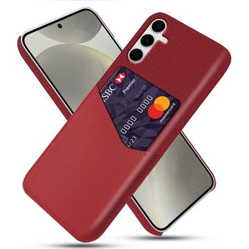 Husă cu Buzunar Card Samsung Galaxy S25+ - KSQ - Roșu