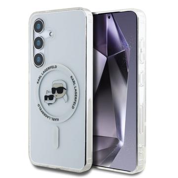 Husă Samsung Galaxy S25+ Karl Lagerfeld IML Karl&Choupette Heads - Compatibil MagSafe - Transparent