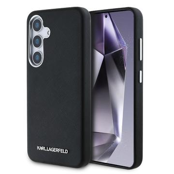 Husă Samsung Galaxy S25+ Karl Lagerfeld Saffiano Metal Logo - Negru