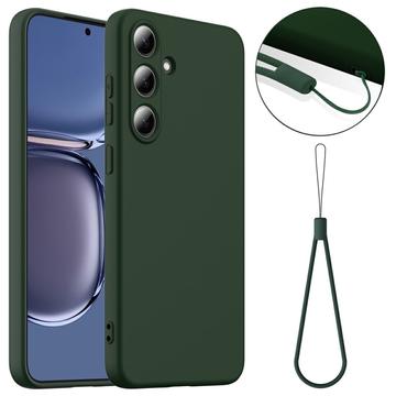 Husă Silicon Liquid  Samsung Galaxy S25+ - Compatibila MagSafe - Verde Închis