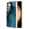 Husă TPU Samsung Galaxy S25+ - Marble Pattern Electroplated IMD - Verde