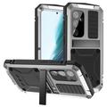 Husă Premium cu suport pentru picior și protector de ecran din sticlă călită Samsung Galaxy S25+ R-Just - Argintiu
