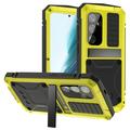Husă Premium cu suport pentru picior și protector de ecran din sticlă călită Samsung Galaxy S25+ R-Just - Galben