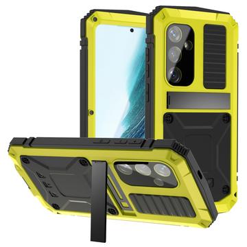 Husă Premium cu suport pentru picior și protector de ecran din sticlă călită Samsung Galaxy S25+ R-Just - Galben