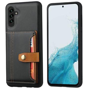 Husă cu Portofel Samsung Galaxy S25+ - Retro Style - Negru