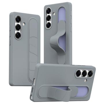 Samsung Galaxy S25+ Husă hibridă Smart cu prindere în picioare - Gri închis