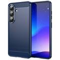 Husă TPU Brushed Samsung Galaxy S26/S26 Pro - Fibră de Carbon - Albastru