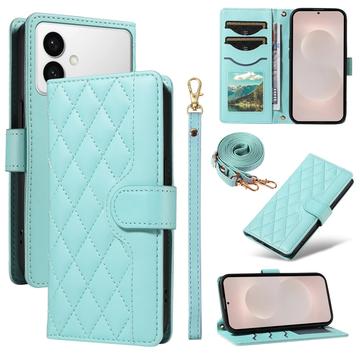 Husa portofel matlasata de lux Samsung Galaxy S26 Edge - Verde