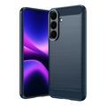 Husă TPU Brushed Samsung Galaxy S26 FE - Fibră de Carbon - Albastru