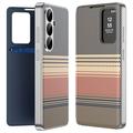 Husă rabatabilă Smart View cu model în carouri Samsung Galaxy S26 FE, cu compartiment pentru carduri - maro