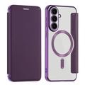Husă rabatabilă cu slot pentru card Samsung Galaxy S26 FE - Compatibil MagSafe - Violet