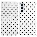 Husă Portofel Samsung Galaxy S26 FE cu Model cu Buline - alb