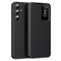 Husă Flip Samsung Galaxy S26 FE Smart Clear View cu slot pentru card - Negru
