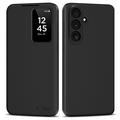 Husă Flip cu slot pentru card Samsung Galaxy S26 FE Tech-Protect Smart Clear View - Negru