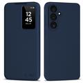 Husă Flip cu slot pentru card Samsung Galaxy S26 FE Tech-Protect Smart Clear View - Bleumarin