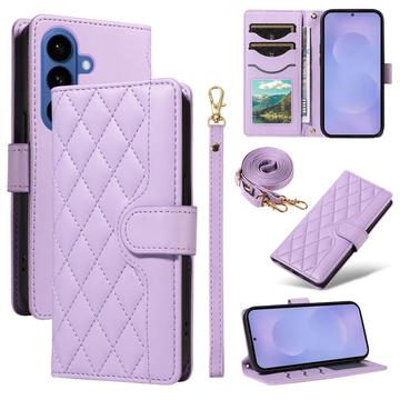 Husa portofel matlasata de lux Samsung Galaxy S26/S26 Pro - Violet