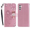 Husa portofel cu strasuri Samsung Galaxy S26 - Auriu Roze