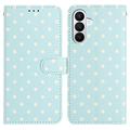 Husă Portofel Samsung Galaxy S26 cu Model cu Buline - Albastru